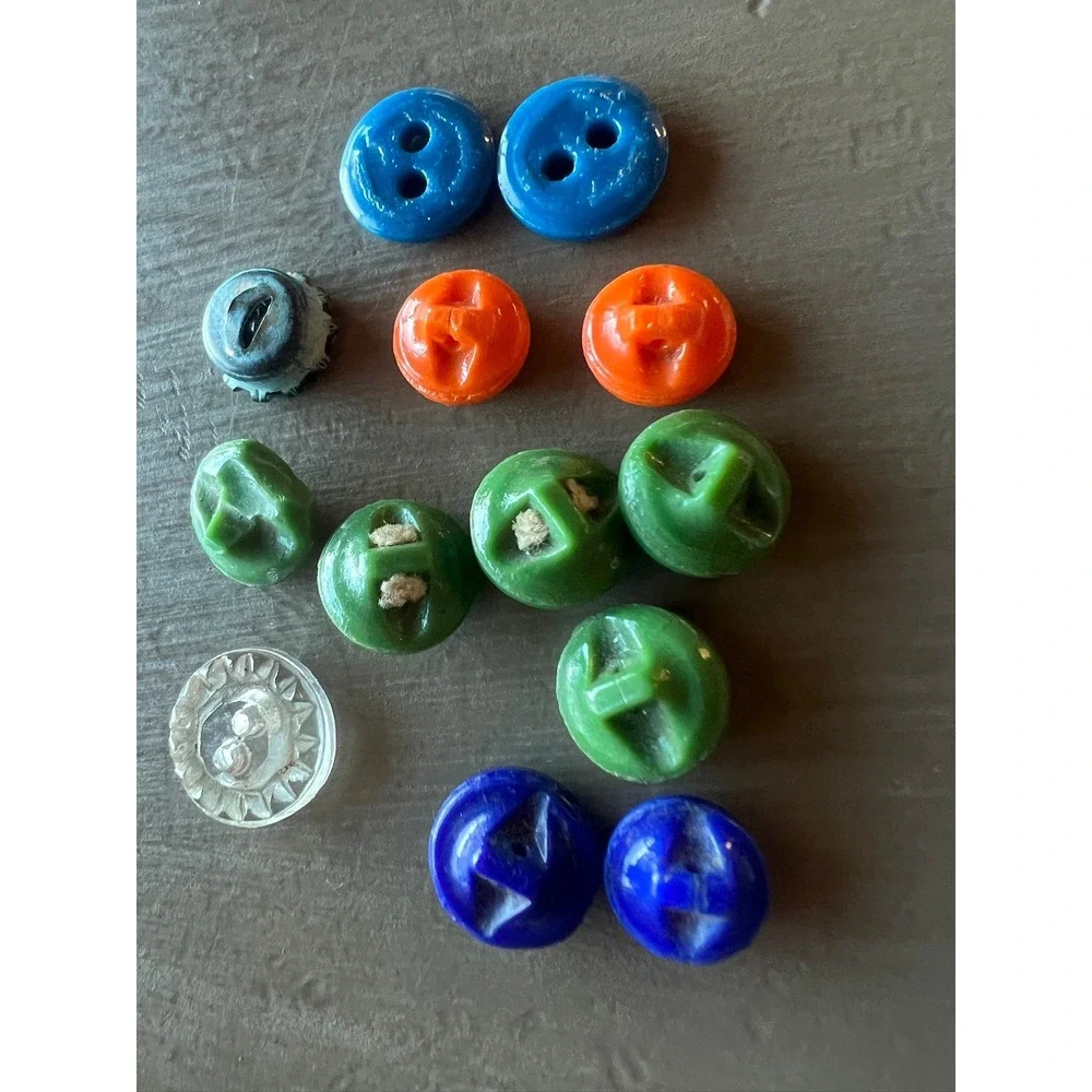 Vintage Glass Buttons Lot 12pc Carved Art Deco Czech Retro Upcycled MCM Crafts